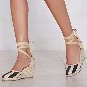 Nasty Gal Striped Wedges